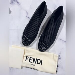 Fendi Satin Flats
